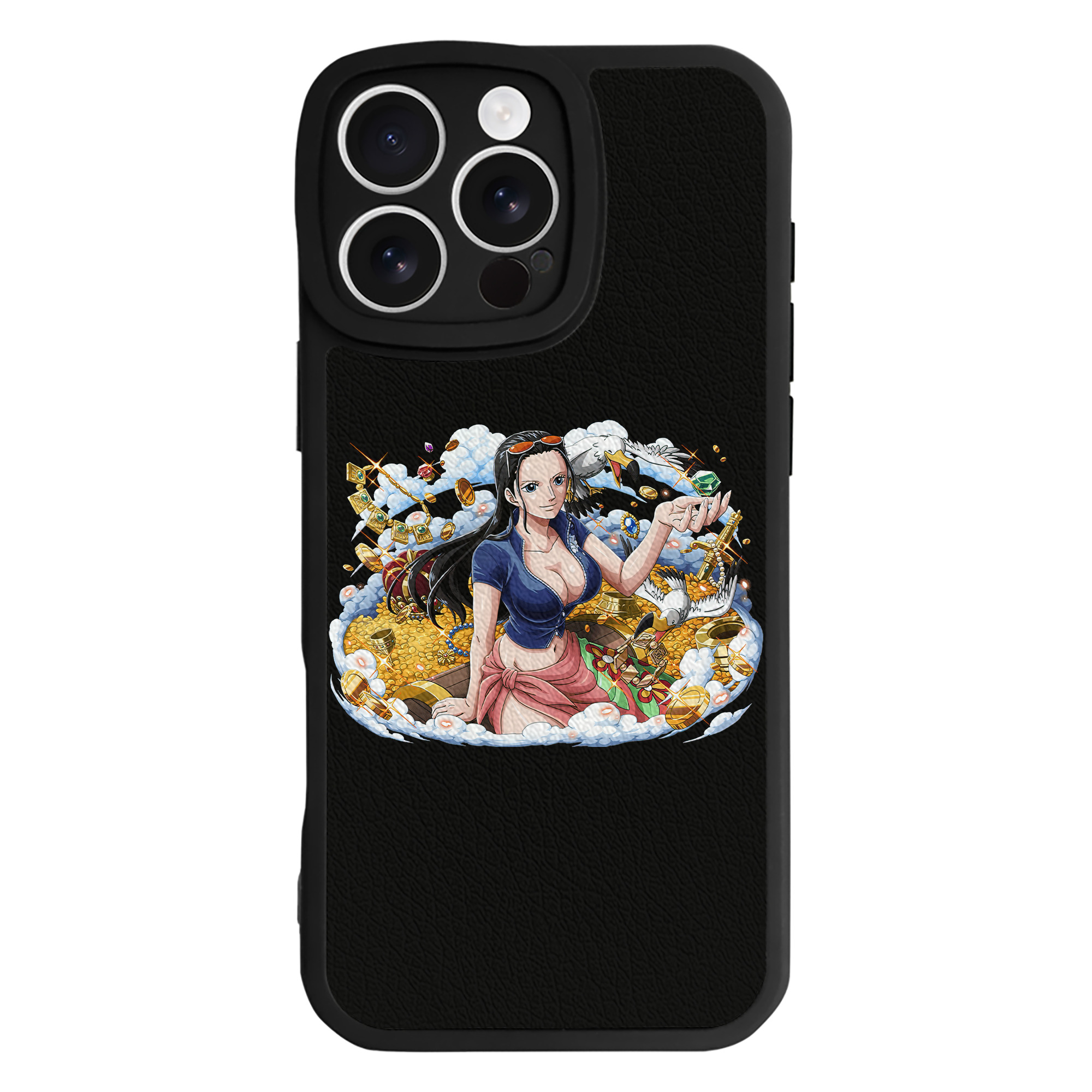 （画像用） ワンピース ニコ・ロビン ONE PIECE Nico Robin 【iPhone 16シリーズ対応】シリコンスマホケース（レザー調） 材質：シリコン